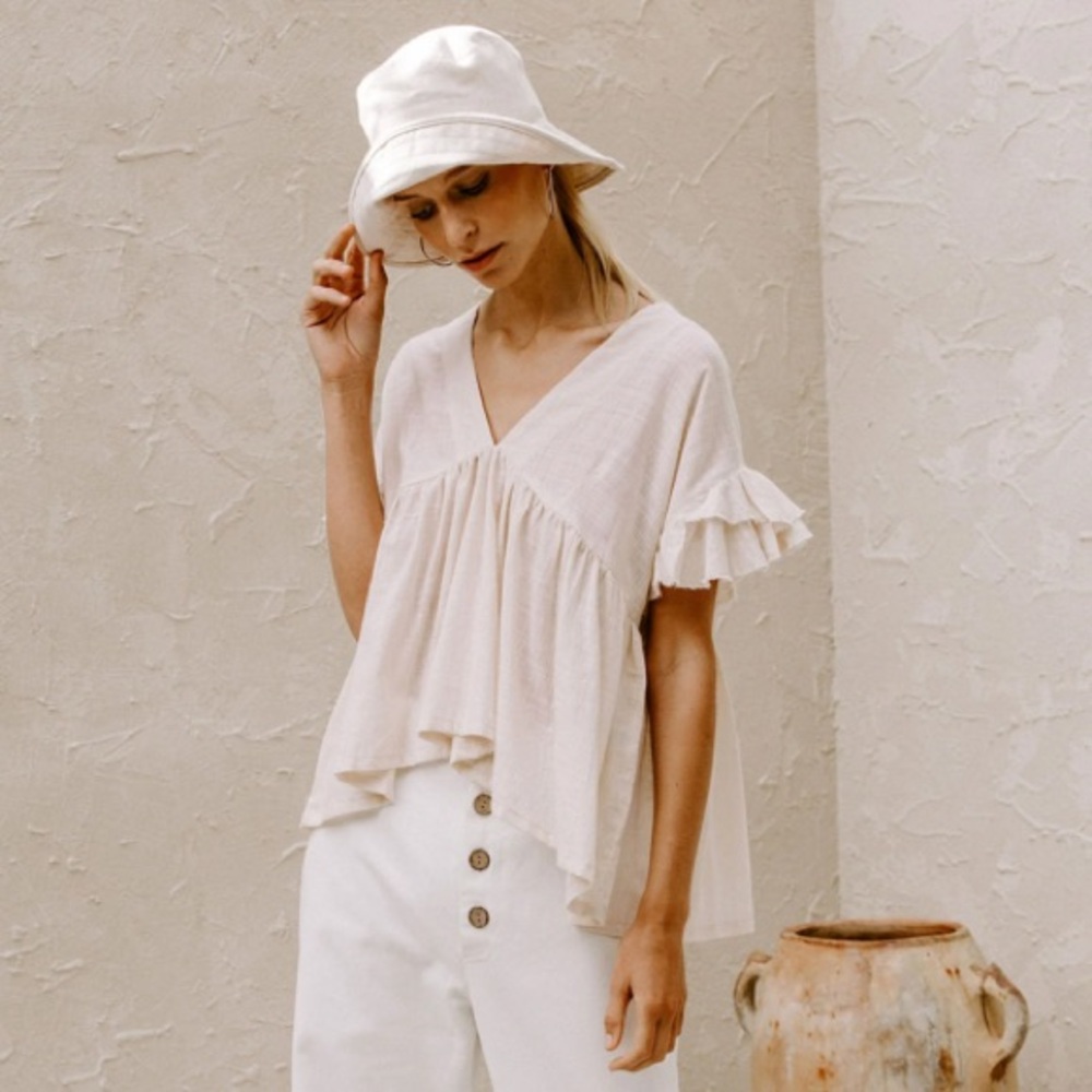 Bird & Kite Calla Top in Bone, Australian Lifestyle Brand - Picture 7 of 17